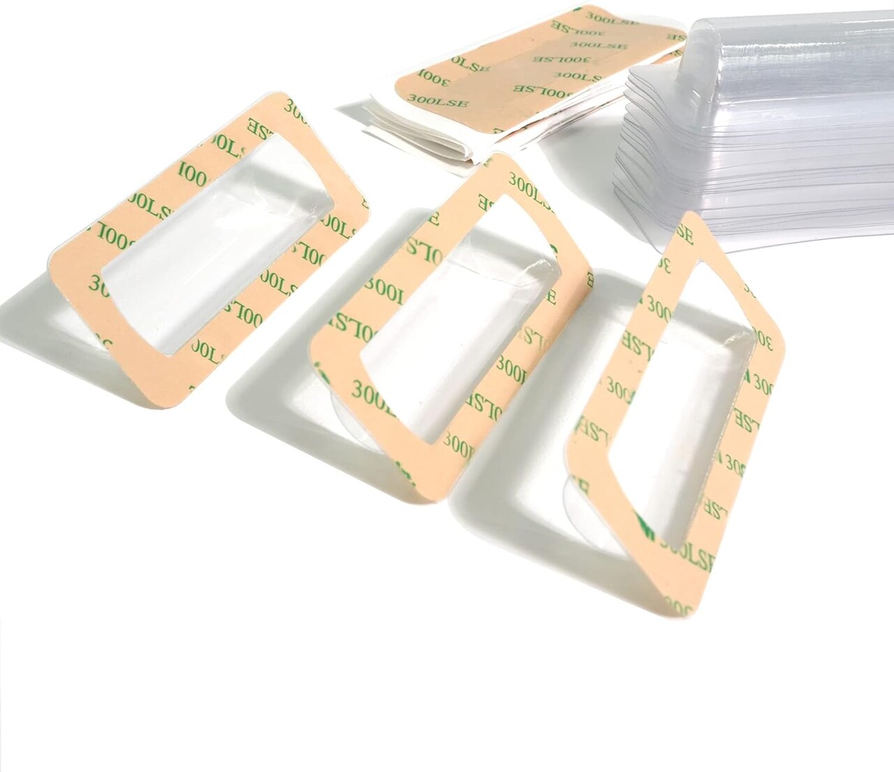 Clear Plastic Dome Lip Balm Money Holder Craft Waterproof Rectangle Chapstick Money Cash Pounches Gift with Adhesive Back Card Making-50Packs